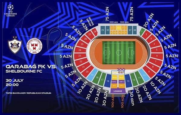 UEFA Çempionlar Liqası: "Qarabağ" - "Şelburn" oyununun biletləri satışa çıxarılır
