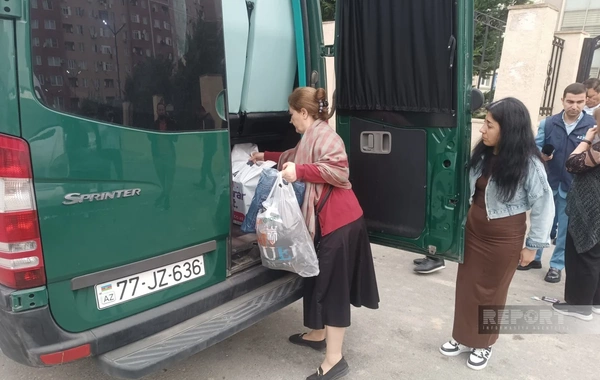 Очередная группа вынужденных переселенцев прибыла в село Шукюрбейли, им вручили ключи от квартир