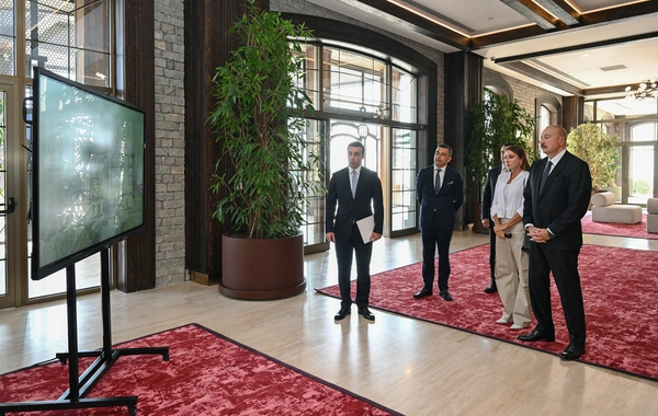 İlham Əliyev Şamaxıda "Meysari Grand Hotel & SPA" kompleksinin açılışını edib