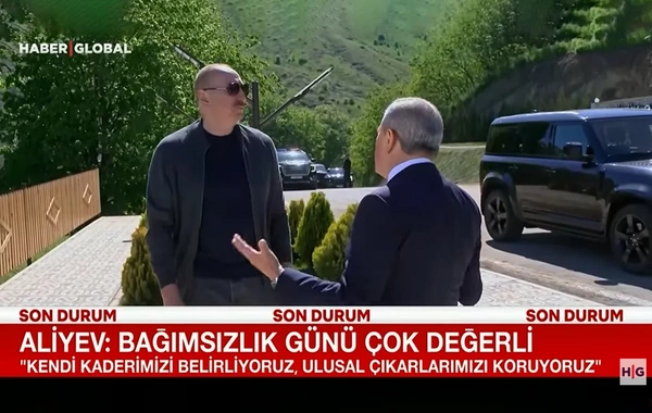 Haber Global: İlham Əliyev müstəqilliyin elan edildiyi gündə Şuşaya anlamlı səfər reallaşdırdı