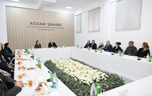 Президент Ильхам Алиев принял участие в открытии 2-го жилого комплекса в Агдаме