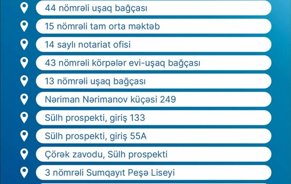 Sumqayıtdan paytaxta təşkil edilən yeni müntəzəm marşrutun dayanacaq məntəqələri açıqlanıb