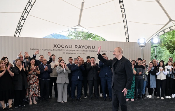 Prezident İlham Əliyev Xocalının Badara, Daşbulaq, Seyidbəyli və Şuşakənd kəndlərinin sakinləri ilə görüşüb