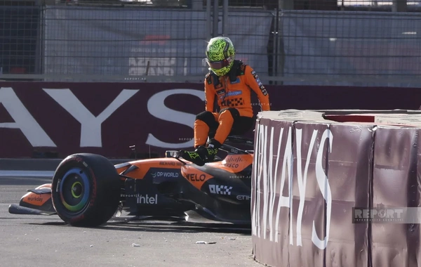 "Formula 1": "Maklaren"in pilotu Lando Norris qəza törədərək mübarizəni dayandırıb