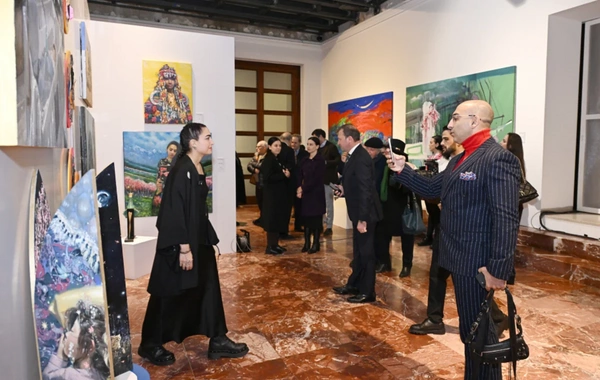 Leyla və Arzu Əliyevalar Tiranada MAMA "Ana təbiət" beynəlxalq incəsənət sərgisinin açılışına qatılıblar