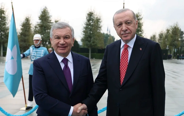 Ərdoğan Mirziyoyevlə görüşdə TDT-nin güclənəcəyini bildirib