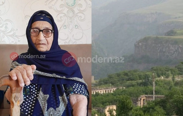 113 yaşlı Xeyrənisə nənə də Kəlbəcərə QAYIDIR