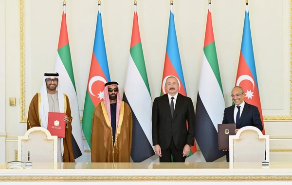 İlham Əliyev Birləşmiş Ərəb Əmirliklərinin milli təhlükəsizlik müşavirini qəbul edib