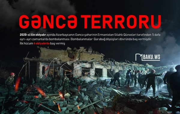 Ermənistanın Gəncədə törətdiyi ilk terror hadisəsindən 4 il ötür