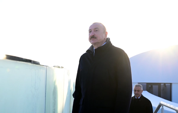 Prezident İlham Əliyev Xankəndi şəhərində Zəfər parkının açılışında iştirak edib