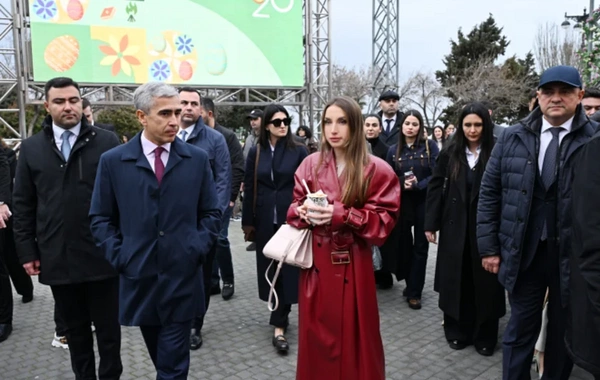 Alyona Əliyeva Novruz yarmarkasını ziyarət edib