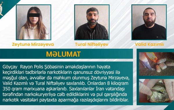 İran vətəndaşı tərəfindən narkokuryerliyə cəlb olunan şəxslər ƏLƏ KEÇDİLƏR