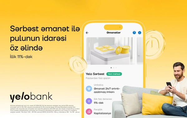 Faizlərdən də faiz qazandıran əmanət - Yelo Sərbəst!