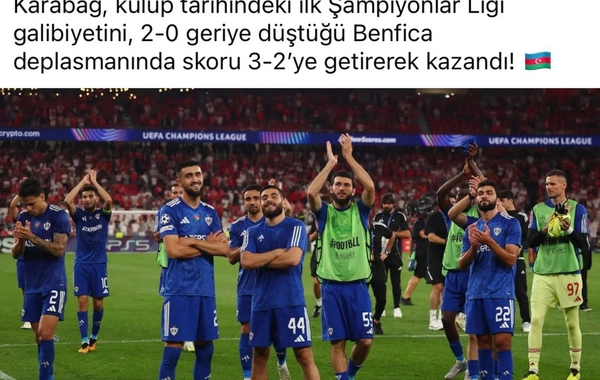"Qarabağ"ın tarixi qələbəsi DÜNYA MƏTBUATINDA