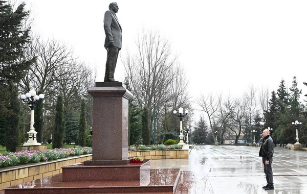 Prezident İlham Əliyev Şamaxı rayonuna səfər edib