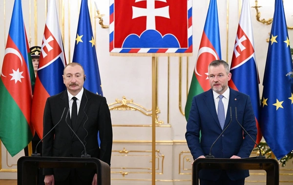 Azərbaycan və Slovakiya prezidentləri mətbuata bəyanatlarla çıxış ediblər