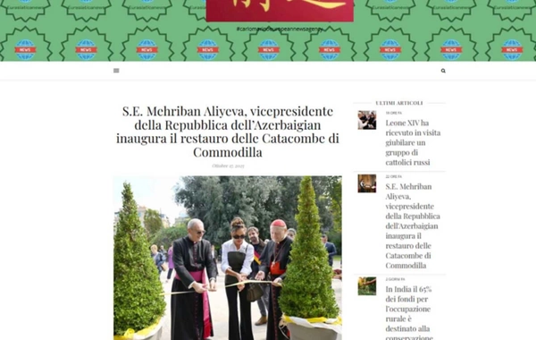 Mehriban Əliyevanın Vatikana səfəri dünya mediasının diqqət mərkəzində
