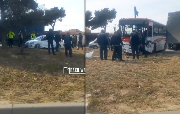 Zabratda sərnişin avtobusu QƏZAYA DÜŞDÜ