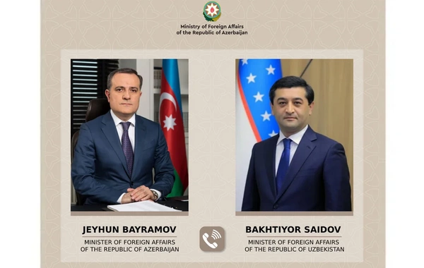 Ceyhun Bayramov özbəkistanlı həmkarı ilə Yaxın Şərqdəki təhlükəsizliyi müzakirə edib