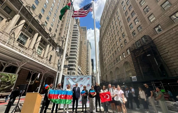 Nyu-Yorkda Azərbaycan bayrağı ucaldılıb