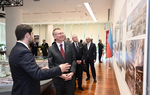 Latviya Prezidenti Edqars Rinkeviçs "Bakı Ağ Şəhər"də olub