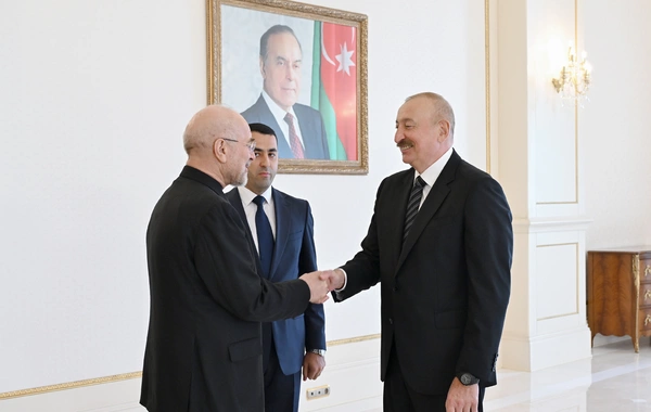 Prezident İlham Əliyev İran İslam Şurası Məclisinin sədrinin başçılıq etdiyi nümayəndə heyətini qəbul edib