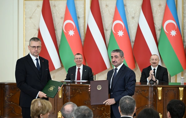 Azərbaycanla Latviya arasında 5 sənəd mübadilə edilib