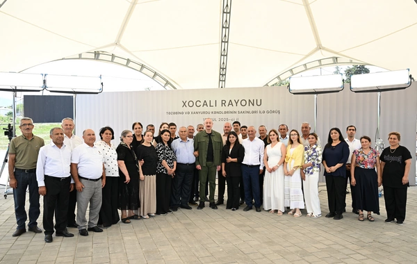 İlham Əliyev Xocalının Xanyurdu kəndində olub, kəndə köçən bir qrup sakinlə görüşüb