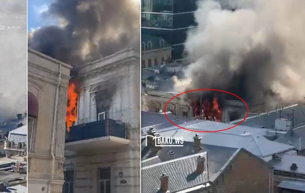 Bakının mərkəzində YANĞIN BAŞLAYIB