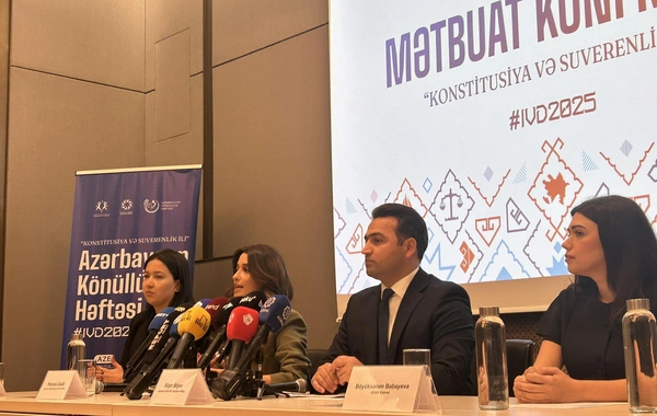 Bakıda Könüllülərin VIII Həmrəylik Forumunun mətbuat konfransı keçirilir