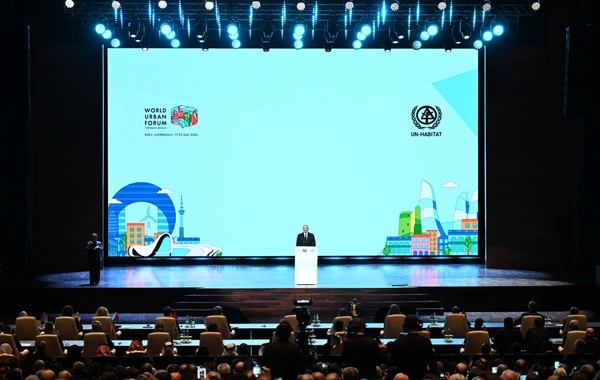 Bakıda WUF13-ün açılış mərasimi keçirilir, Prezident İlham Əliyev tədbirdə çıxış edib