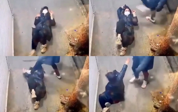 İranda küçədə qadın etirazçıya hücumun GÖRÜNTÜLƏRİ YAYILDI