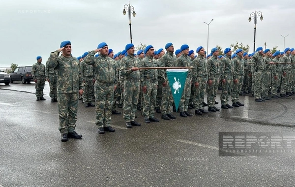 Sumqayıtda Zəfər Günü münasibətilə hərbçilərin yürüşü başlayıb