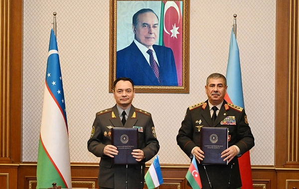 Azərbaycan və Özbəkistan arasında hərbi əməkdaşlıq planı imzalanıb