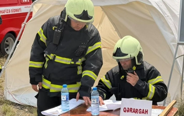 Gəncədə yanğın-taktiki təlim keçirilib