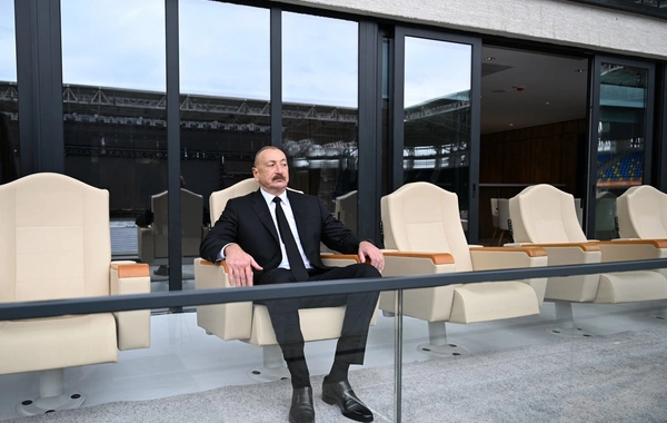 Prezident İlham Əliyev Gəncə Stadionunun açılışında iştirak edib