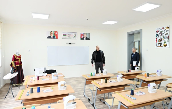 Prezident İlham Əliyev Şamaxı Avropa liseyinin yeni binasının açılışında iştirak edib