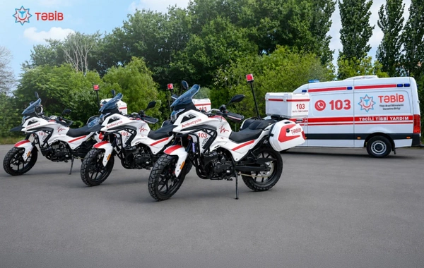 Azərbaycanda ilk dəfə motosikletlər təcili tibbi yardım xidmətinə cəlb olunub