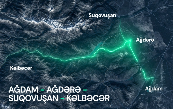 Ağdamdan Kəlbəcər istiqamətində yeni nəqliyyat xətti formalaşır