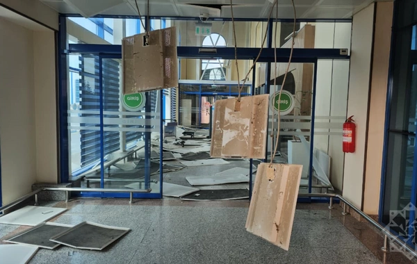 İranın dronla vurduğu Naxçıvan aeroportunun içindən GÖRÜNTÜLƏR