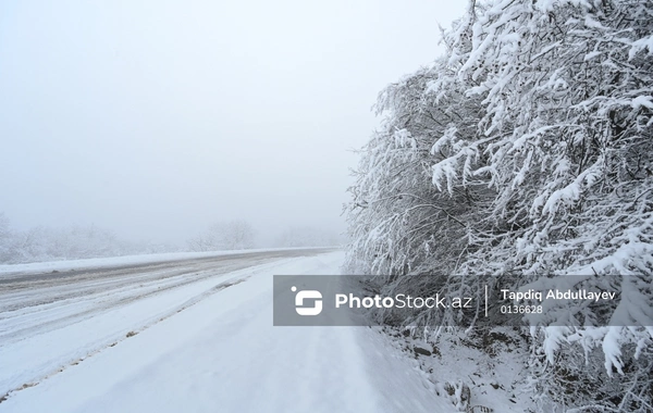 Şimal-qərb bölgəsinə qar yağıb, bəzi ərazilərdə qalınlıq 15 sm-ə çatıb
