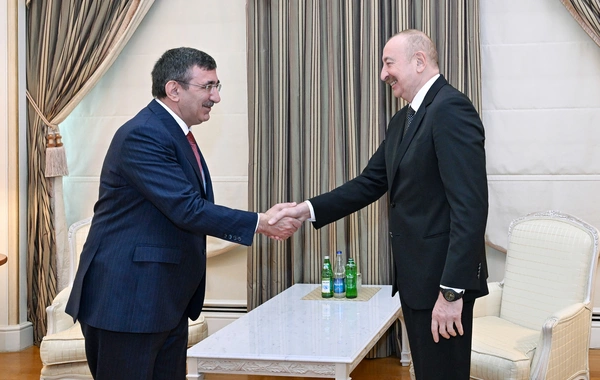 İlham Əliyev Türkiyənin Vitse-prezidentinin başçılıq etdiyi nümayəndə heyətini qəbul edib