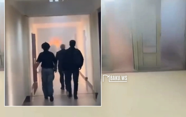 Bakıda universitet binasına YANĞIN