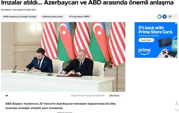 ABŞ vitse-prezidentinin Azərbaycana səfəri dünya mediasının diqqətindədir