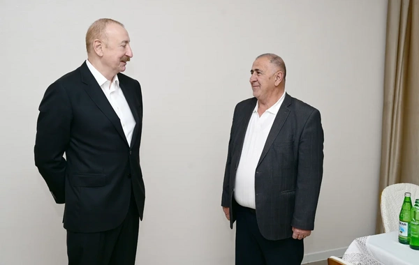 Президент Ильхам Алиев ознакомился с работами, проделанными в селе Ходжавенд