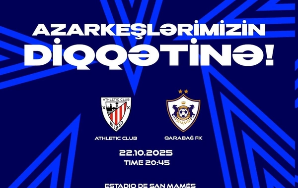 "Qarabağ" klubu "Atletik"lə oyuna görə azarkeşlərə müraciət edib
