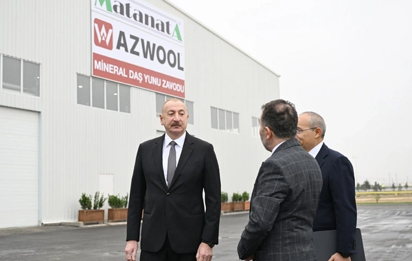 Prezident İlham Əliyev "AZWOOL" mineral daş yunu zavodunun açılışında iştirak edib