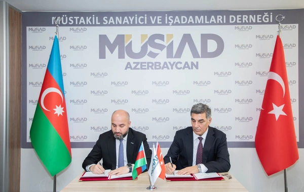 MÜSİAD Azərbaycanla VİDAL Özəl Sənaye Məhəlləsi arasında memorandum imzalandı