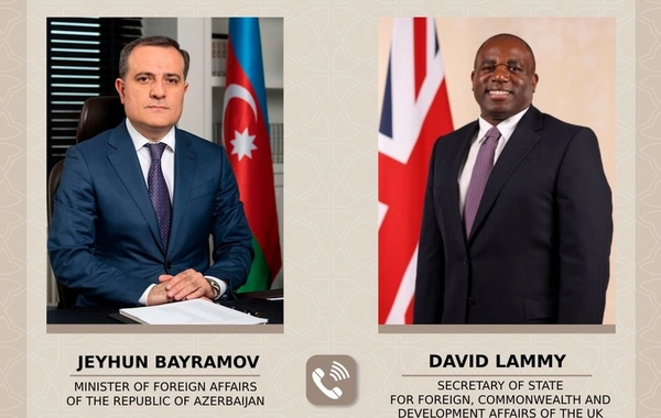 Ceyhun Bayramov Britaniyanın dövlət katibi ilə İsrail-İran qarşıdurması ətrafında müzakirələr aparıb