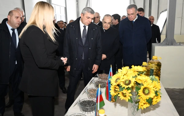 Xocavəndin Qırmızı Bazar qəsəbəsindəki günəbaxan yağları zavoduna baxış keçirilib